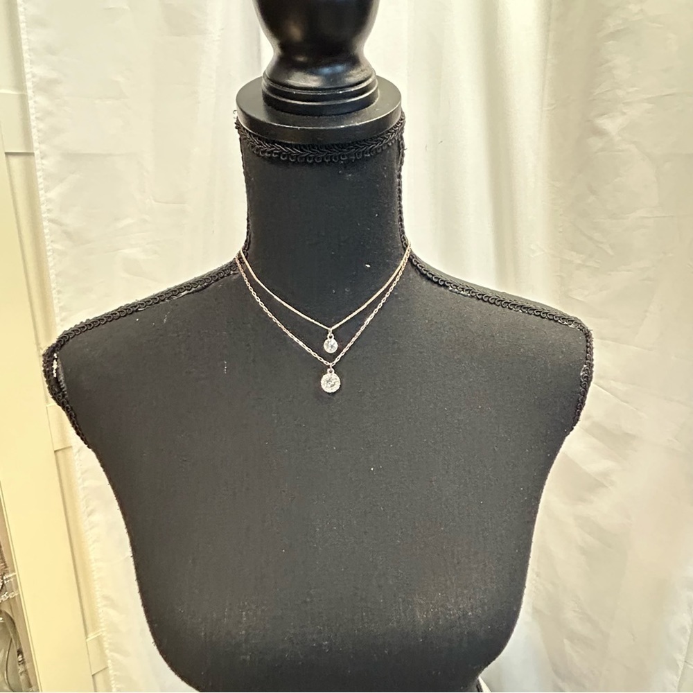 GUESS double crystal rhinestone cubic zirconia necklace bundle